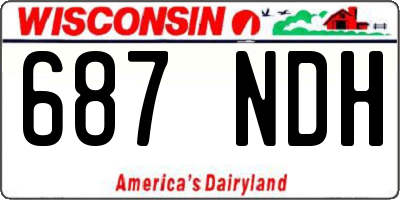 WI license plate 687NDH