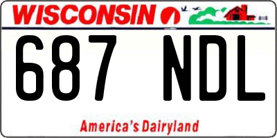 WI license plate 687NDL