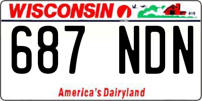 WI license plate 687NDN