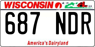 WI license plate 687NDR