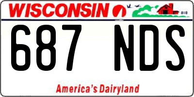 WI license plate 687NDS