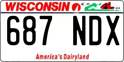 WI license plate 687NDX