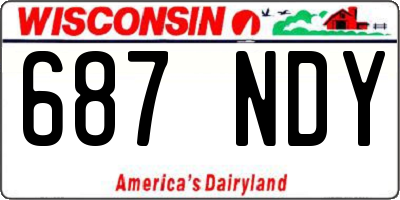 WI license plate 687NDY