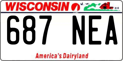WI license plate 687NEA
