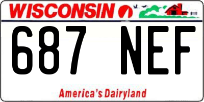 WI license plate 687NEF