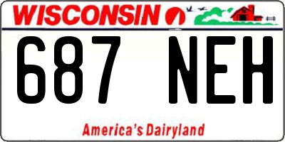 WI license plate 687NEH
