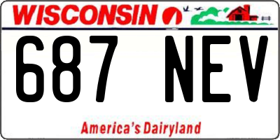 WI license plate 687NEV