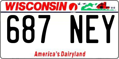WI license plate 687NEY