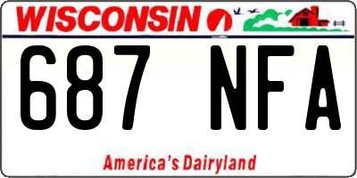 WI license plate 687NFA