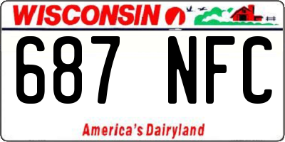 WI license plate 687NFC