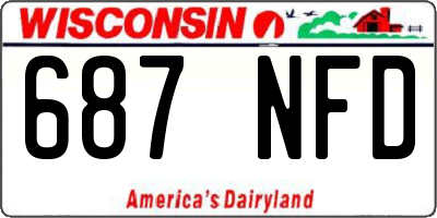 WI license plate 687NFD