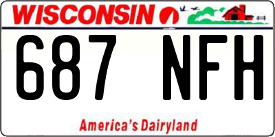 WI license plate 687NFH