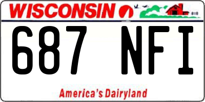 WI license plate 687NFI