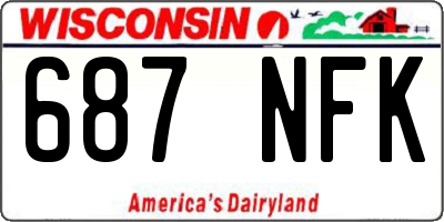 WI license plate 687NFK
