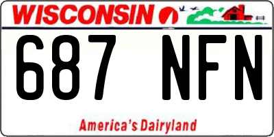WI license plate 687NFN