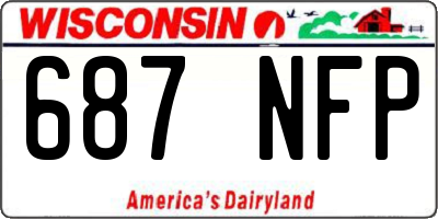 WI license plate 687NFP