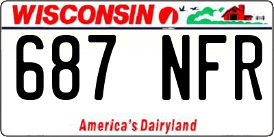 WI license plate 687NFR