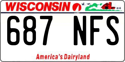 WI license plate 687NFS