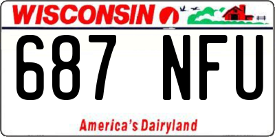 WI license plate 687NFU