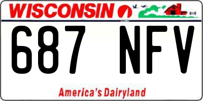 WI license plate 687NFV