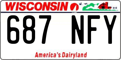 WI license plate 687NFY