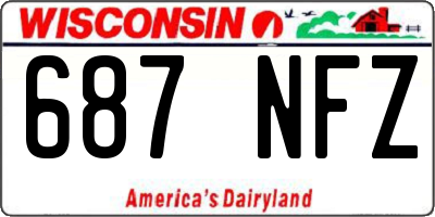 WI license plate 687NFZ