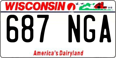 WI license plate 687NGA