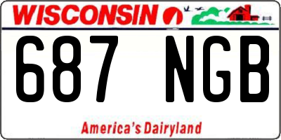 WI license plate 687NGB