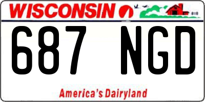 WI license plate 687NGD