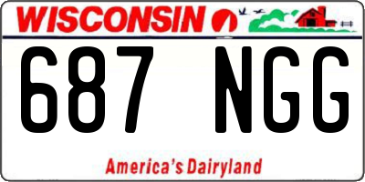 WI license plate 687NGG
