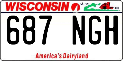 WI license plate 687NGH