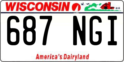 WI license plate 687NGI