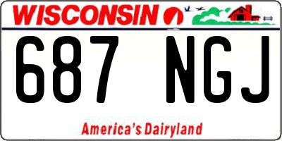 WI license plate 687NGJ