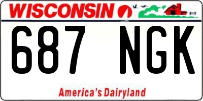 WI license plate 687NGK