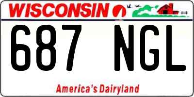 WI license plate 687NGL
