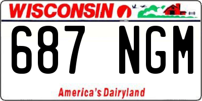 WI license plate 687NGM