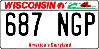 WI license plate 687NGP