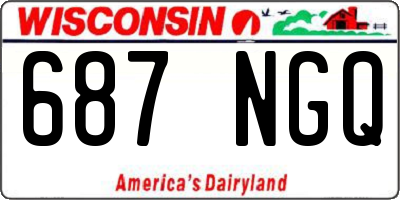 WI license plate 687NGQ