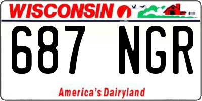 WI license plate 687NGR