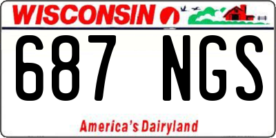 WI license plate 687NGS