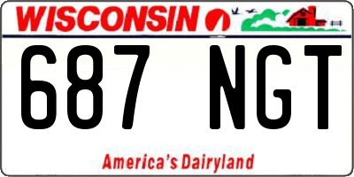 WI license plate 687NGT