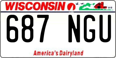 WI license plate 687NGU