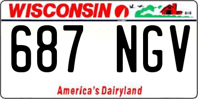 WI license plate 687NGV