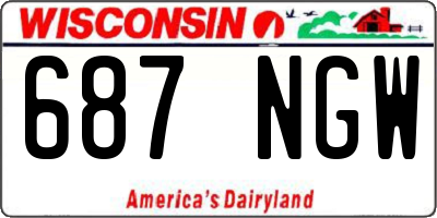 WI license plate 687NGW