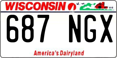 WI license plate 687NGX