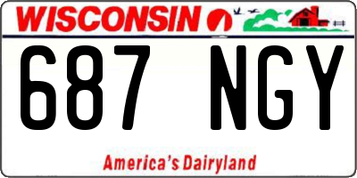 WI license plate 687NGY