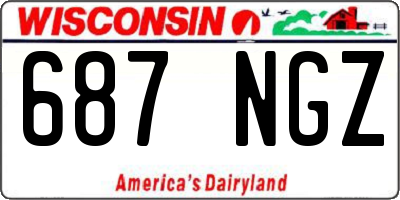 WI license plate 687NGZ