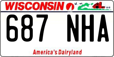 WI license plate 687NHA