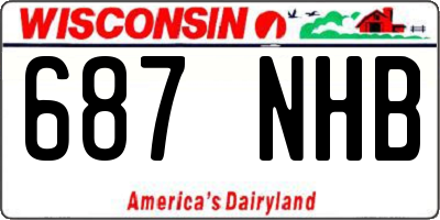 WI license plate 687NHB