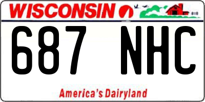 WI license plate 687NHC